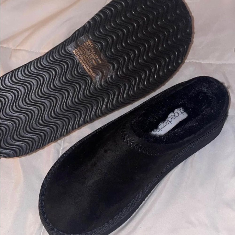 Black Platform Slipper